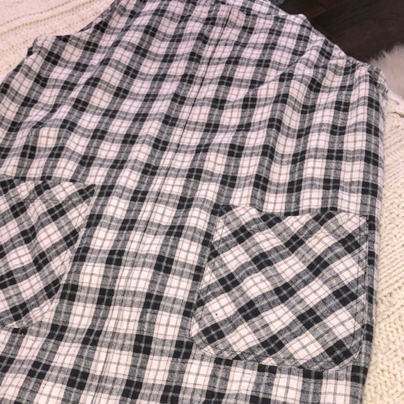 Vintage Mountain Lake casuals black plaid dress with pockets size large - Picture 5 of 5